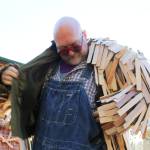 Alex Bruell photo
Matt Beursken dons the paint-stirrer cloak that makes the upper half of his troll costume.