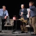 (Left to right) Juniper Rogneby, Maria Glanz, and Amy Broomhall perform in the 2023 edition of 14/48 on Vashon (Michelle Bates Photo).