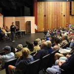 Islanders for Ferry Action hosted a meeting in September, attended by public officials, state legislators, and more than 300 islanders, seeking solutions to myriad difficulties facing islanders due to the lack of reliable ferry service (Alex Bruell Photo).