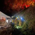 First responders on the scene of a one-car injury accident on Jan. 16 (Vashon Island Fire Rescue Photo).