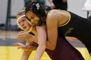 Alex Bruell photo
Vashon High School Senior Alex Keyes (right) competes during The Rock Wrestling Tournament on Dec. 28.