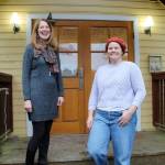 Vashon Heritage Museums director of special projects Elsa Croonquist (left) and project manager Elisa Law pose for a picture on the steps outside the museums main entrance (Alex Bruell Photo).