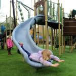 Kids enjoyed the opening of the new Dockton Park Playground the morning of Dec. 16, 2023. Photo by Alex Bruell.