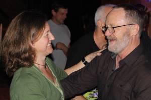 Shannon Seath Meyer and Michal Meyer dance at a social dance party in December at the Black Cat Cabaret. Alex Bruell photo