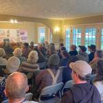 Courtesy photo
Presenters on March 11 gave the crowd at Mukai Farm and Garden a look into the future of the farm's barreling plant, which will become a community food hub.