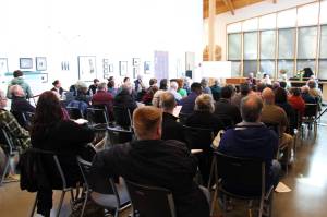 Alex Bruell photo
Vashon Center for The Arts filled up April 4 with attendees for a public meeting on the proposed King County Comprehensive Plan.