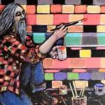 Courtesy Photo 
Ron Hook’s artwork is now on view at Snapdragon, and on April 12, the local legend will also perform with his longtime band, Subconscious Population, at Snapdragon’s Black Cat Cabaret.