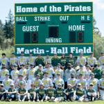 Leah Browning photo A new scoreboard now proudly proclaims Martin-Hall Field at Vashon High School.