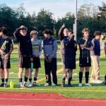 Vashon Pirates boys soccer gets the thumbs up from coach Scott Nicolino after clinching their league entry with a perfect 14-0 record (Shanti Escovedo photo).