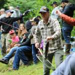 Alex Bruell photo
Anglers scattered around the Vashon Sportsmens Club pond the afternoon of Sunday, May 12 for the annual Kids Trout Derby.