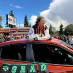 Elizabeth Shepherd Photo
A student enjoys the sights and sounds of the parade.