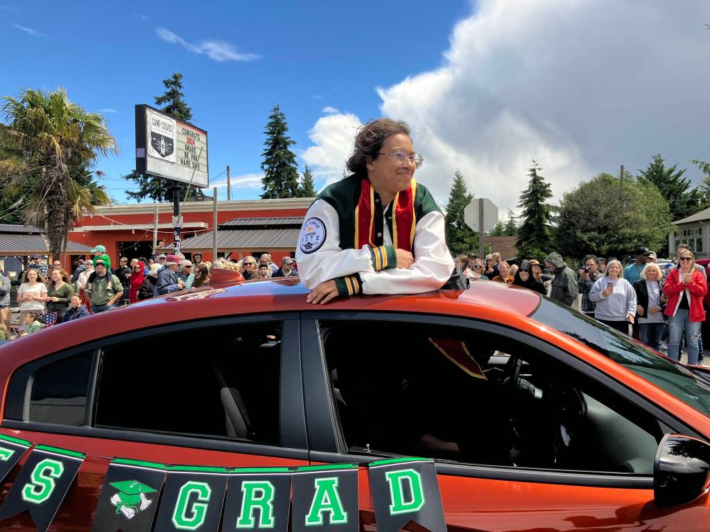 Elizabeth Shepherd Photo
A student enjoys the sights and sounds of the parade.