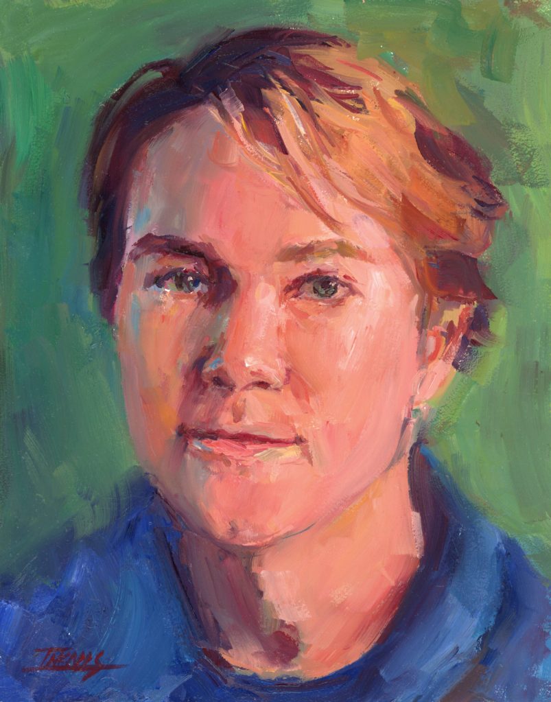 Hailey 10x8, oil on board.