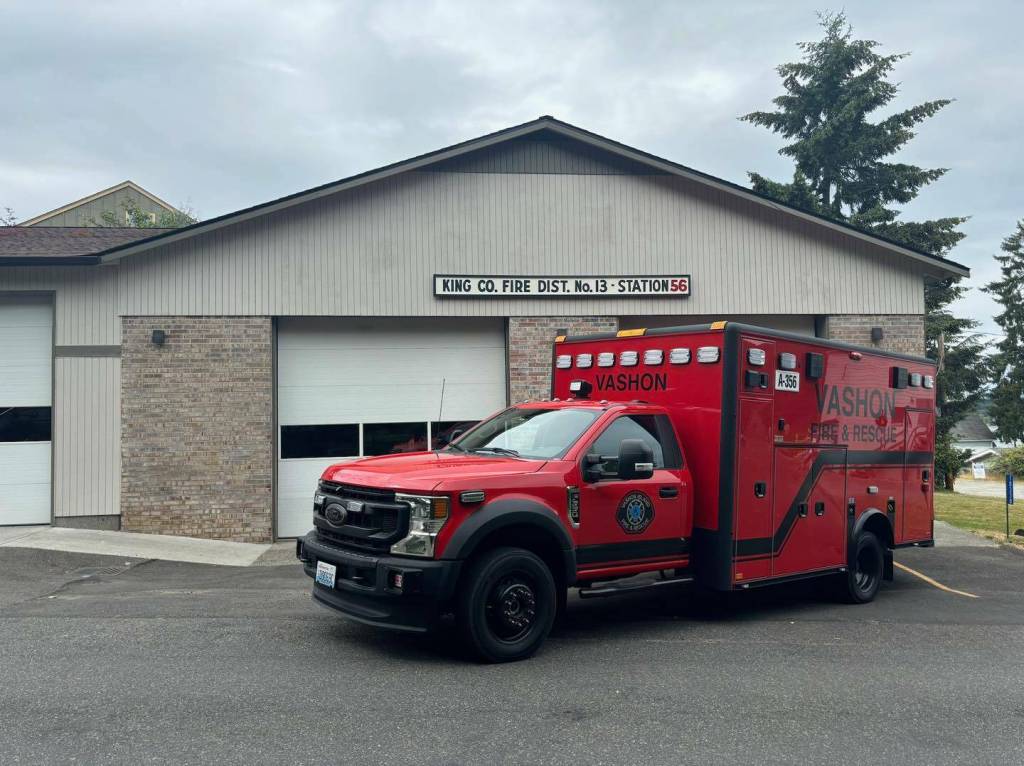 VIFR Photo
One of the fire districts new twin ambulances, at Station 56, in Burton.