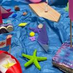 Courtesy photo
These boats, made by artists at Swiftwater, are an example of what visitors can expect to make at the First Friday Swiftwater Regatta: Float Your Boat event.