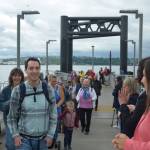 Wendy Aman photo
Passengers step off the King County Water Taxi serving Vashon and Seattle on Thursday, during an inaugural sailing of the taxis expanded hours. The passenger-only vessel now runs in the middle of the day, not just mornings and evenings.