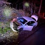 The second of two cars involved in a serious late-night accident on Vashon Highway on July 4. (Vashon Island Fire Rescue photo.)