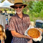 Tracy Wayman smiles while holding a pie at Big Sky. (Sam Van Fleet photo)