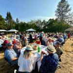 Islanders celebrated and fundraised for the Vashon Land Trust on July 27 at Matsuda Farm for the Vashon-Maury Island Land Trust’s annual “Party Under the Big Sky.” (Sam Van Fleet photo)
