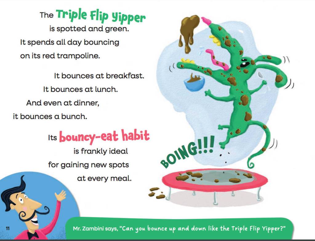 Each page from Rhymes and Ditties for Adventurous Kiddies introduces young readers to exuberant characters. (Courtesy photo)