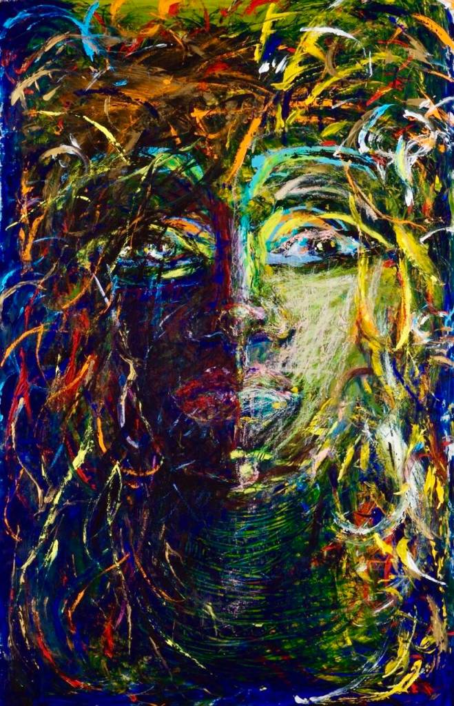 A self-portrait by Joy Thal Mann is part of a showing her work at Caffe Vino Olio. (Courtesy photo)