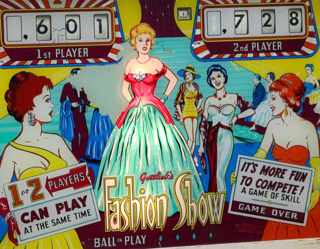 Its more fun to compete! A game of skill, is written on a pinball machine, to decipher it from a gambling game. (Aspen Anderson photo)