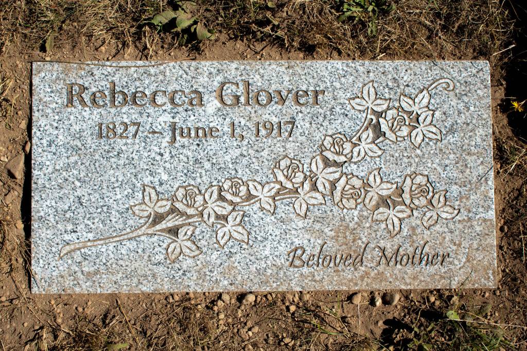 Rebecca Glovers gravestone is now on display at Vashon Cemetery. Born into slavery, she lived through the tumult of the Civil War and came to live on Vashon Island. (Alex Bruell photo)