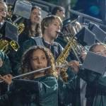 The VHS band plays during Oct. 11 homecoming game against Kingston. (Alex Bruell photo)