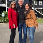 (Left to right) Kari Dohn Decker, Jason Johnson and Anne Atwell, standing outside Charter House, a 50-year-old apartment complex that has been rehabilitated by Vashon HouseHold during Johnsons tenure as the organizations executive director. (Elizabeth Shepherd photo)