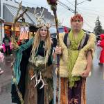 Jessica Share and Aaron Long dressed up in their best bog witch and viking finery. (Elizabeth Shepherd photo)