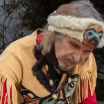 Vashon Island, Washington:
Portrait of Odin Lonning, a traditional Native American artist and carver. From People at Work