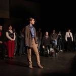 Ella Saffery (foreground) with some of the cast of Trap, a play at Vashon High School. (Kuba Holuj photo)