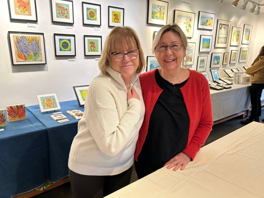 Lisa Guy (left) and Christina Nichols, at Quartermaster Press. (Tom Hughes photo)