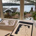 A room with a view  and art in the process of creation  at Vashon Artist Residency. (Courtesy photo.)