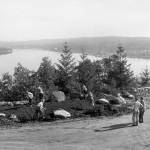 Inspiration Point, 1959, Vashon Garden Club volunteers help landscape and plant shrubbery to beautify the site. (Beachcomber photograph, courtesy of the Vashon Heritage Museum.)
