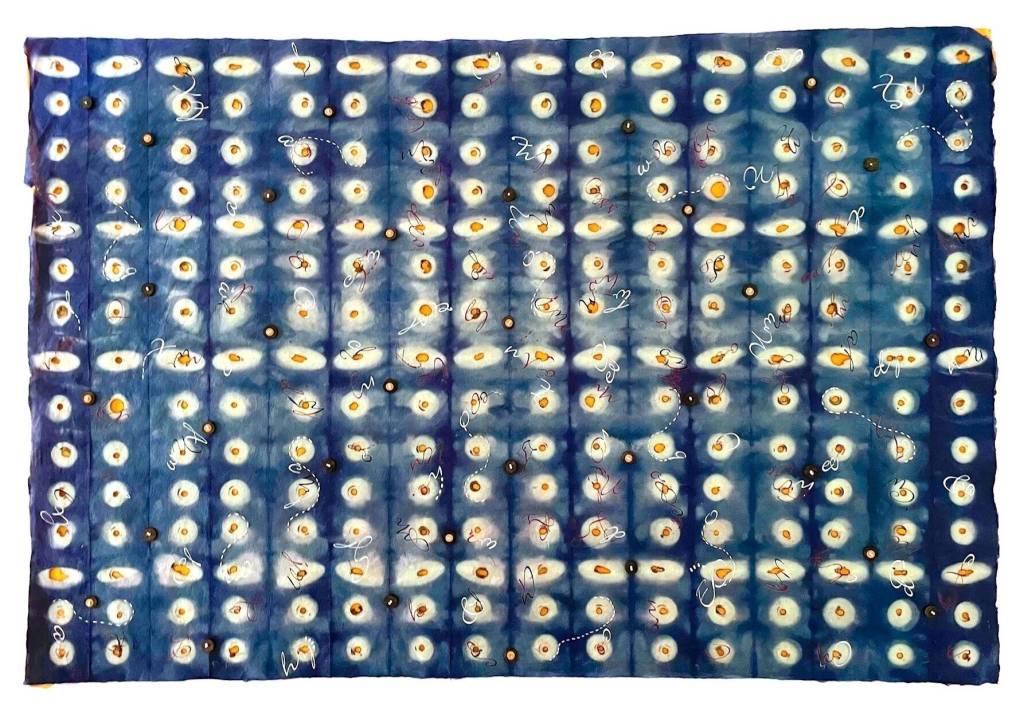 Holes in the System - Ramblings, by Terri Fletcher, is among the art on display for a show at the Hardware Store Restaurant. (Courtesy photo.)