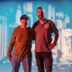 Rudy Pospisil, a firefighter and cancer survivor whose lifes journey is documented in the film, Spoke, and Bogdan Darev, the films director. (Courtesy photo)