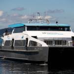 The Sally Fox water taxi arrives to ferry people to and from the annual Strawberry Festival on Vashon Island on July 17, 2021. (Courtesy photo)