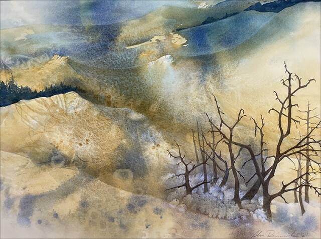 Ilse Reimnitzs painting, Pacific Dunes, is now on view at Northwest Watercolor Societys Signature Exhibition, running through July 15 at the Seattle Convention Center. (Courtesy photo)