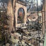 After a few days on Vashon, Vicky Seewaldt returned to her Altadena home to survey the fires destructionthis used to be their living room. (Courtesy photo)