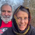 Courtesy photo
Vicky Seewaldt (right) and husband Eric Dietze (left), in a photo taken on their house on Maury Island.