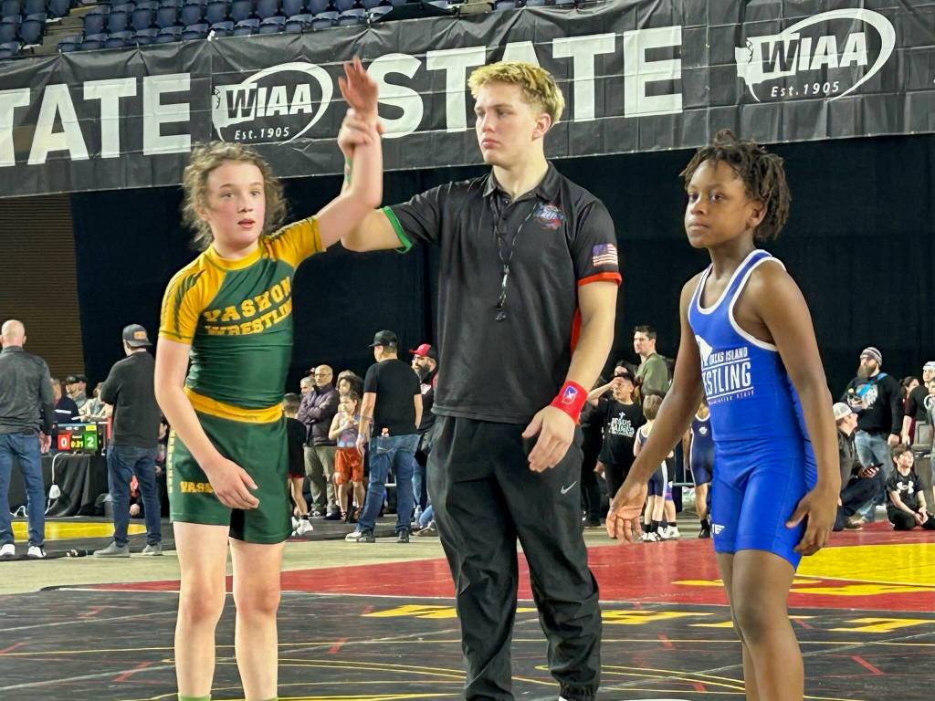 Soren Blomgren wins his match. (Courtesy photo)