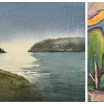 Paintings by Jeff Good (left) and Bob Horsley are now on view in a joint exhibition at The Hardware Store Restaurant Gallery. (Courtesy photo)