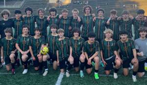 Courtesy photo
The Pirates are pictured after winning the Nisqually district tournament last season. Back row, left to right: Ozzie Tanner, Sayan Pernick (graduated), Ellis Cudaback (graduated), Orion Knowler (graduated), Gavin Keenan, Lewis Thompson, Oskar Cobb, Ferdinand Escovedo (graduated), Rowan Marceau-Roache, Xan London-Chambers, Mason Haynes, Joni Respighi. Front row: Caeden Miller, Finn Kennan, August Kampmeier, Isaac Newcomb, Avery MacLean, Pierce Fowler, Ryland Knodt, Quill Tegenfeldt-Pfohman, Evanan Shrestha, Jeff Nelson.