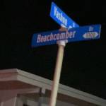 What a find! This photo, snapped in Morro, California (on the coast between the Bay Area and Los Angeles) by islander Madeline Yarkin while on a triathlon training ride, shows the intersection of Beachcomber Drive and Vashon Street.