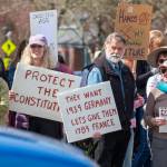 Alex Bruell photo
Protestors signs included They want 1939 Germany, lets give them 1789 France.