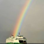 This stunning shot of a rainbow stretching behind a ferry was captured Thursday, April 10 by Robin Stewart from the deck of the Vashon-Seattle water taxi. Said Stewart: Thanks to the captain for mentioning the rainbows as we approached the dock! (Robin Stewart photo)