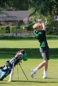 Brian Wade photo
The VHS golf team played an in-conference match on Thursday, April 24 at Vashon Golf Course against Charles Wright Academy. Though the Pirates fell to Charles Wright, Marshall Wade, pictured here, won his match shooting a score of 39.