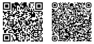 The CDC recommends the Travel Healthy app for travelers smartphones. These QR codes will take you to the Apple (left) and Android (right) app stores to try it out. The app helps you check for symptoms and health notices before and during your travel. Massachusetts General Hospital developed the app, and it asks for your permission to collect health information to support medical research.