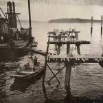 A passenger only ferry dock under construction at the North End ferry dock in 1989. (Beachcomber photo)